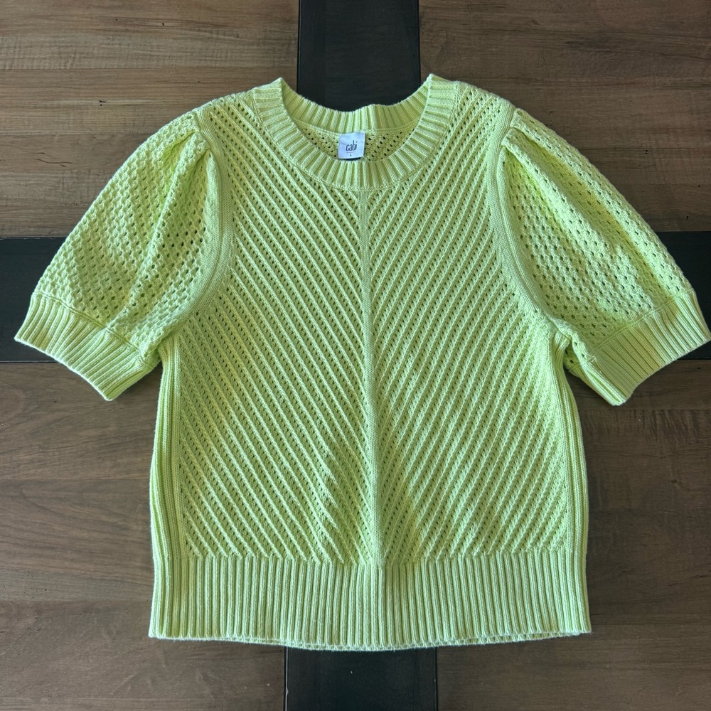 Cabi Knit Short Sleeve Sweater